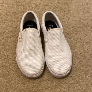 Like new White leather Vans